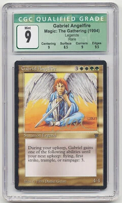 Graded Gold Signed Gabriel Angelfire CGC 9 Legends Artist Daniel Gelon MTG Magic - Image 1 of 2