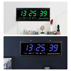 Grosse LED Digital Wanduhr Digitaluhr Clock mit Datum & Temperatur 480x190x30mm