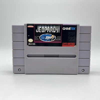 SNES Super Nintendo Jeopardy! Tested & Working Authentic Official GameTek 1991 - Image 1 of 4