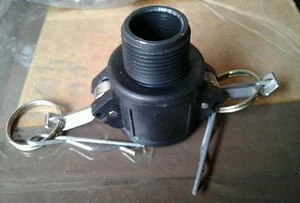 .75"  B-75 Cam lock 75B Polypropylene Poly Male NPT x Female camlock M Adapter - Picture 1 of 4