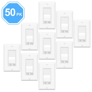 50PK Dimmable Light Switch 150W LED/CFL 600W Incandescent 15A 120V Simple Setup - Picture 1 of 10