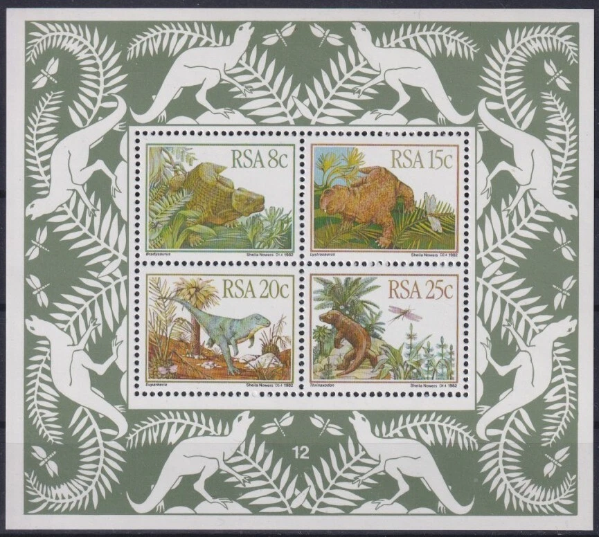 F-EX40818 SOUTH AFRICA RSA MNH 1982 WILDLIFE FOSSIL PALEONTOLOGY. - Image 1 of 1
