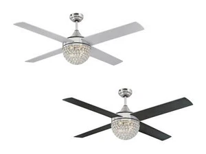 Ceiling Fan with Lighting and Remote Control Kelcie Nickel 132 CM - Picture 1 of 5