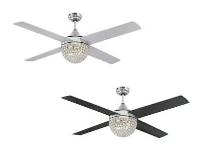 Ceiling Fan with Lighting and Remote Control Kelcie Nickel 132 CM - Image 1 of 4