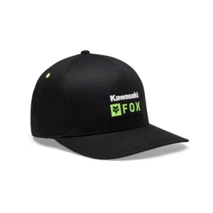 Fox Racing Kawasaki KX Series Flexfit Hat Black / Green Baseball Cap 33383-001 - Picture 1 of 2