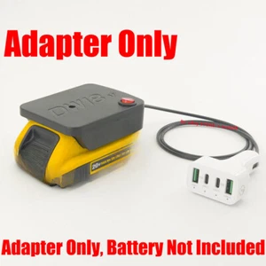 1x QC 3.0 &PD USB SCHNELL Ladeadapter für DeWalt 20 V MAX XR Akku-Adapter nur - Bild 1 von 8