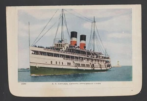 Folkard Card S. S. Cayuga Canadian Steamahip Lines Unused - Picture 1 of 2
