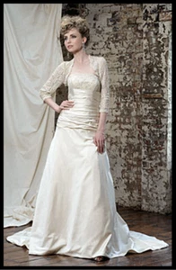 ◾️ Ian Stuart | Havana | Size 14 | Ivory Silk Wedding Dress and Jacket - Picture 1 of 15