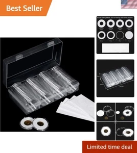 Confezione 2 Capsule per Monete 41mm con Guarnizioni in Schiuma e Scatola Portaoggetti - Durata e Stile - Foto 1 di 9