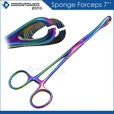 Fenestrated Oval Serrated Jaws Forester Sponge Forceps Self Locking Multi Color - Image 1 of 3