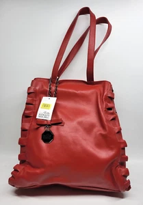 Borsa a mano Badgley Mischka Belle borsa a mano in pelle rossa con volant borsa a tracolla nuova con etichette - Foto 1 di 8