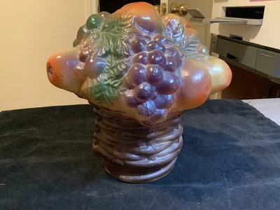 Raro arte Tiffin cesta de vidrio de luz de fruta lámpara figura globo como está Foto 1 de 4