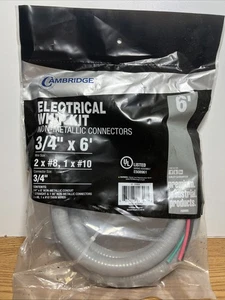 Cambridge 3/4 Zoll x 6 Fuß 8/2 & 10/1 nichtmetallisches flexibles PVC-Rohr A/C Peitschenkabel - Bild 1 von 3
