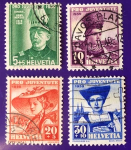 Schweiz 1939 Mi-Nr 359-362 Pro Juventute Satz gestempelt - Bild 1 von 2