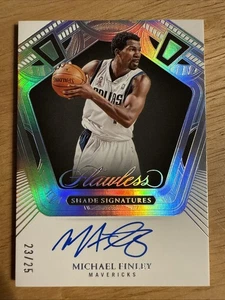 2024/25 Panini Flawless Michael Finley Shade Signatures Auto 23/25 Dallas - Picture 1 of 2