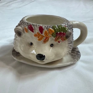 Robert Stanley Fall Hedgehog Ceramic Coffee Cup Mug USED - Picture 1 of 6