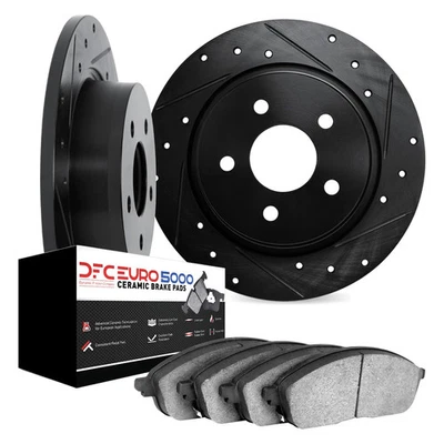 For Mercedes-Benz E430 98-00 DFC EURO-KIT 5000 Drilled & Slotted Rear Brake Kit Foto 1 de 3