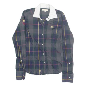 LA MARTINA Womens Shirt Blue Check Long Sleeve XL - Picture 1 of 6
