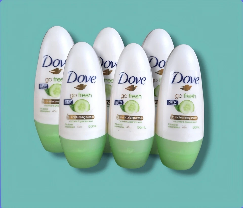 6X Dove Roll On Cucumber & Green Tea Scent Deodorant 40ML - Image 1 of 1