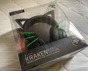 Razer Kraken Kitty Quartz Edition - Cat Ears USB Gaming Headset black - Picture 1 of 7