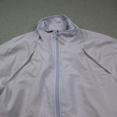 Chaqueta Adidas Mujer Mediana Púrpura Cremallera Completa Manga Larga Logo 3 Rayas Foto 1 de 4