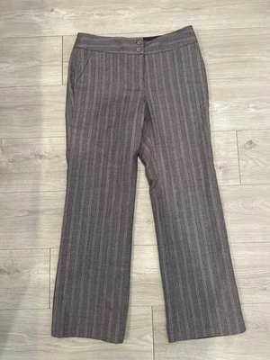 Pantalones informales Etcetera para mujer gris multicolor mezcla de lana pierna recta talla 8 Foto 1 de 4
