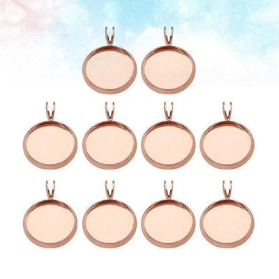  2 PCS Pendant Open Back Bezel Pendants Charms Jewelry Making Tray - Image 1 of 4