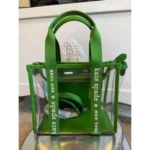 Bolso de Mano Kate Spade New York Pequeño Ver a Través de PVC KS Verde con Correa Bandolera - Imagen 1 de 3