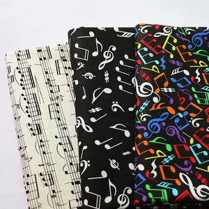 43'' By Yard Music Pattern Cotton Cloth Craft Diy Cotton Material Fabric Poplin - Picture 1 of 9