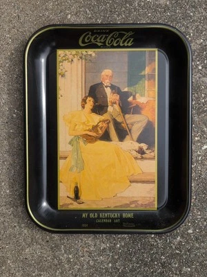 VINTAGE Coca Cola Tray (EST 1934) “My Old Kentucky Home” Rockwell Calendar Art - Image 1 of 4
