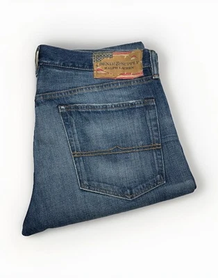 Jeans ajustados Denim & Supply Ralph Lauren para hombre 36x32 lavado oscuro bandera americana años 90 Foto 1 de 4