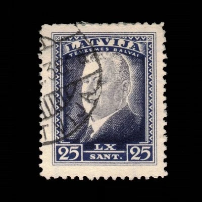 Latvia, Scott 188, President Ulmanis, 1937, used, 109635 - Image 1 of 2