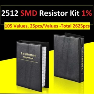Libro de muestras 2512 1% resistencias SMD kits surtidos componente 105 valores 2625 piezas - Imagen 1 de 8