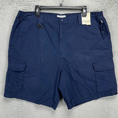 Pantalones Cortos Carga Covington Hombres 40 Azul Marino Frente Plano Cintura Elastizada Mezcla de Nailon NUEVO Foto 1 de 4