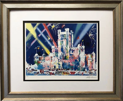 LeRoy Neiman "Castillo de Hielo" ARTE ENMARCADO PERSONALIZADO St. Paul Minnesota Carnaval de Invierno Foto 1 de 3