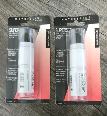 Maybelline Superstay Foundation Stick | 2-LOT | FAIR PORCELAIN 102 - Image 1 of 4