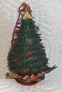 Vintage Christmas Tree Ornament Metal Tree~UNIQUE! - Picture 1 of 6