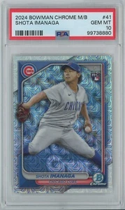 SHOTA IMANAGA (PSA 10) 2024 Bowman Chrome Mega Box MOJO Rifrattore RC #41 - Foto 1 di 2