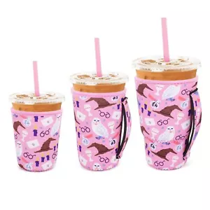 3 Pack Iced Coffee sleeve Insulated Neoprene Cup Sleeves with handle For Cold... - Picture 1 of 7