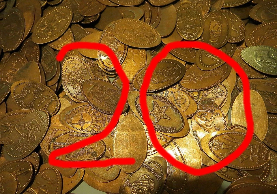 BOLSA ALARGADA PENIQUE AGARRE MIXTO DE 20 MONEDAS PRENSADAS Foto 1 de 1