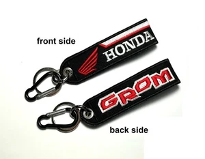 2 PIEZAS HONDA GROM MSX MOTOCICLETA MOTOCICLISTA ETIQUETA BORDADA LLAVERO CINTURÓN LLAVE - Imagen 1 de 3