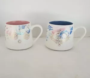 Moon Kind Kaffeetassen 2er Set blau rosa Stay Wild Evil Eye Tassen drittes Auge - Bild 1 von 19