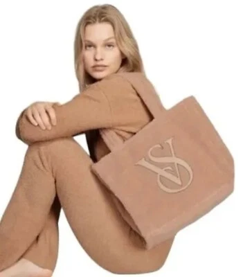 Victoria’s Secret Sherpa Beige Tote Bag NWT - Image 1 of 4