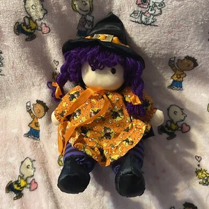 Vintage 90s Little Miss Muffins Friendly Witch Halloween Plush Stuffed Doll - Picture 1 of 4