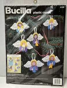 Kit de lona de plástico de colección adornos de ángel 6159 Bucilla 1995 sellado nuevo - Imagen 1 de 4