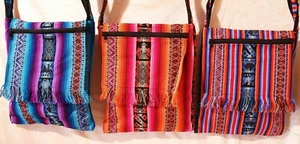 Umhängetasche 37x32cm Inka Tasche bunt Schultertasche Muster Peru Stoff Ethno - Bild 1 von 10