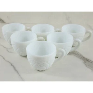 The Concord Milk Glass Punch Cups 2 3/4" x 3" Mckee Year 50's x6 Vintage - Picture 1 of 13