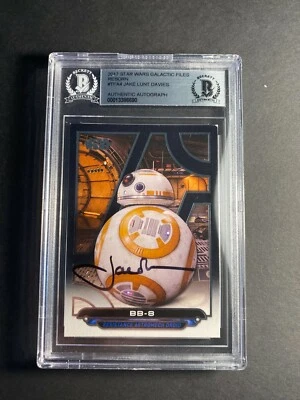 JAKE LUNT DAVIES Signed Star Wars Galactic Files Auto Beckett BAS Slabbed BB-8 - Image 1 of 2