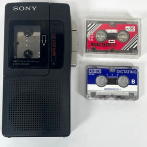 SONY M-330 Handheld Microcassette Recorder w/2 cassettes - Picture 1 of 7