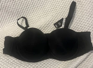 Torrid Bra 46B Black Push Up Strapless Curve Underwire New With Tags Lace LHN - Picture 1 of 14